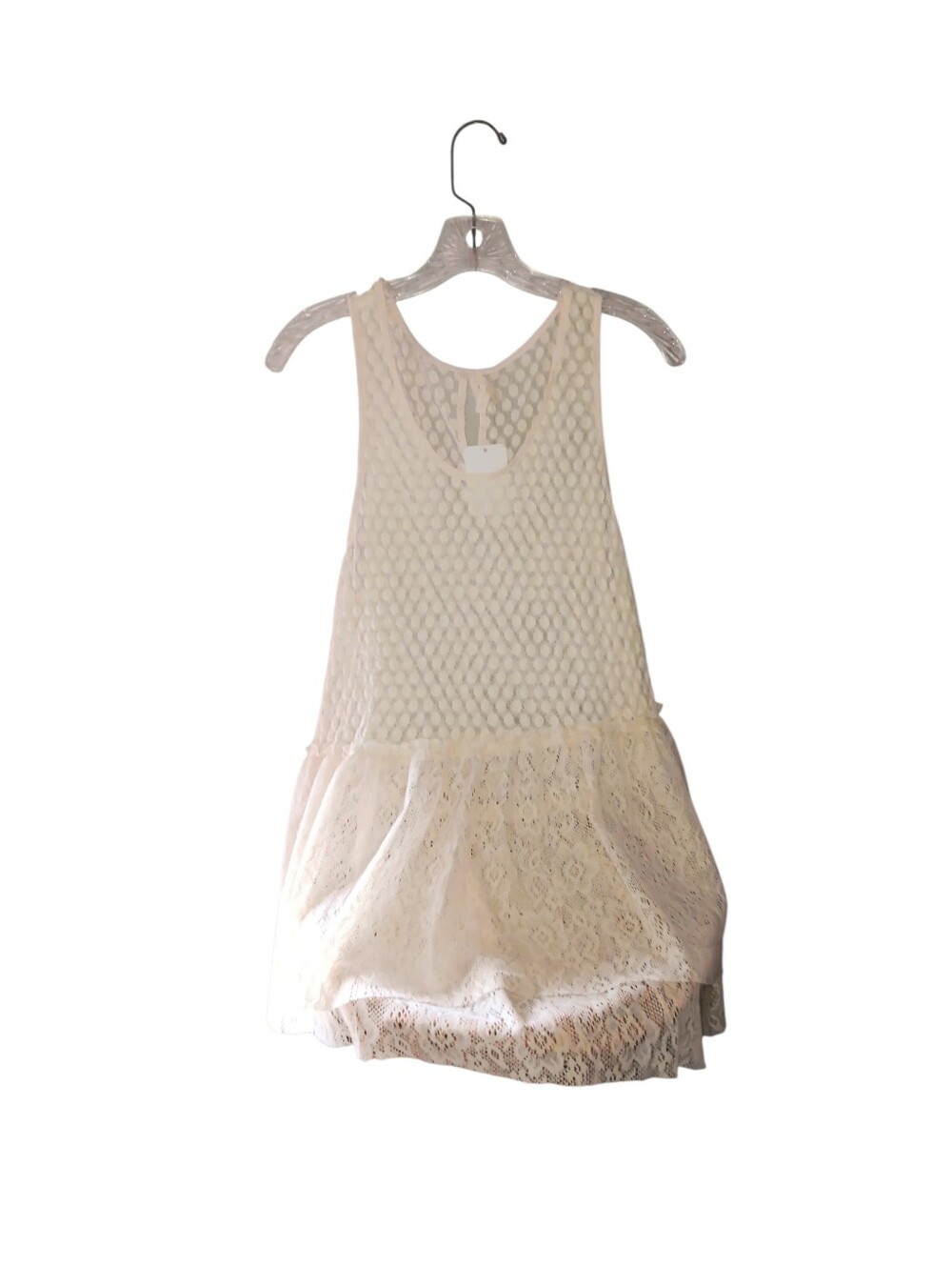 Hem & Thread Sleeveless Lace Scoop Neck Top Large